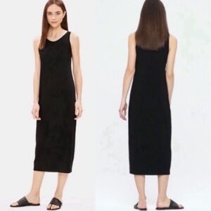 Eileen Fisher Black Midi Dress